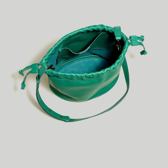 NEW Madewell The Piazza Bucket Bag Jade Green - Picture 9 of 10